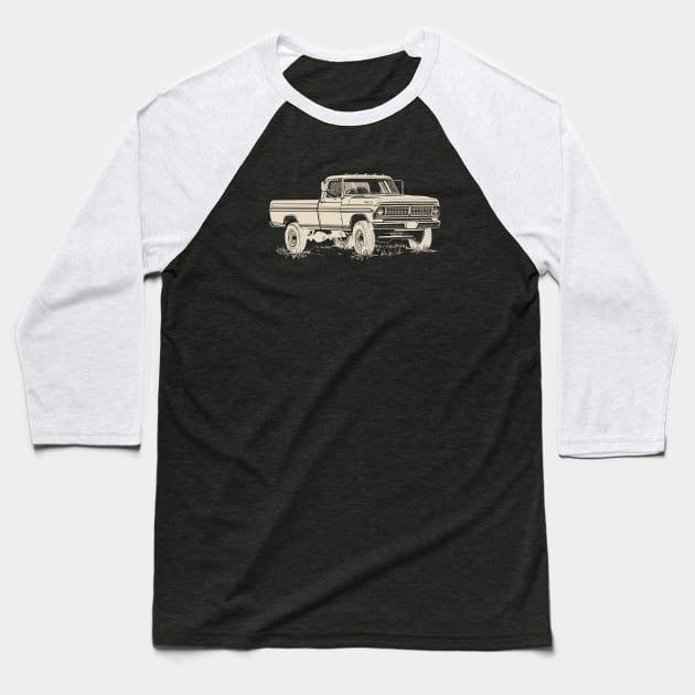 70's ford f 150 Baseball T-Shirt by Saturasi